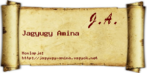 Jagyugy Amina névjegykártya